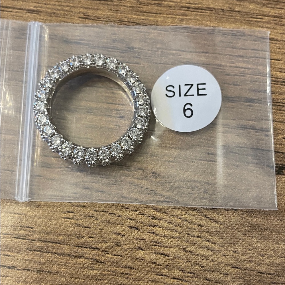 CZ wedding band